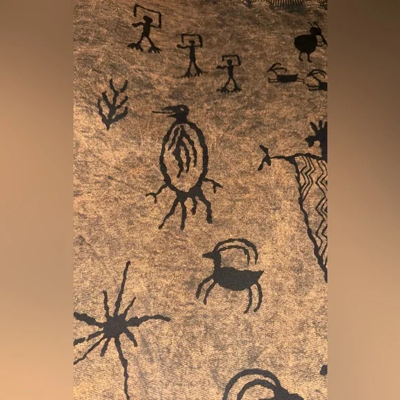 Vintage Sweatshirt Coldwater Creek Size 2X Black Orange Aztec Print Womens Top - Picture 4 of 4